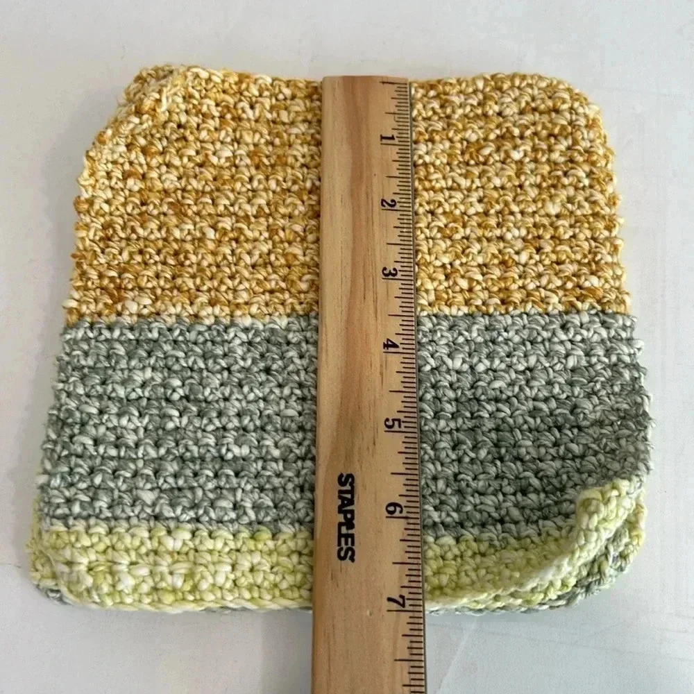 Hand Crocheted Washcloth/Dishcloth - Set of 3